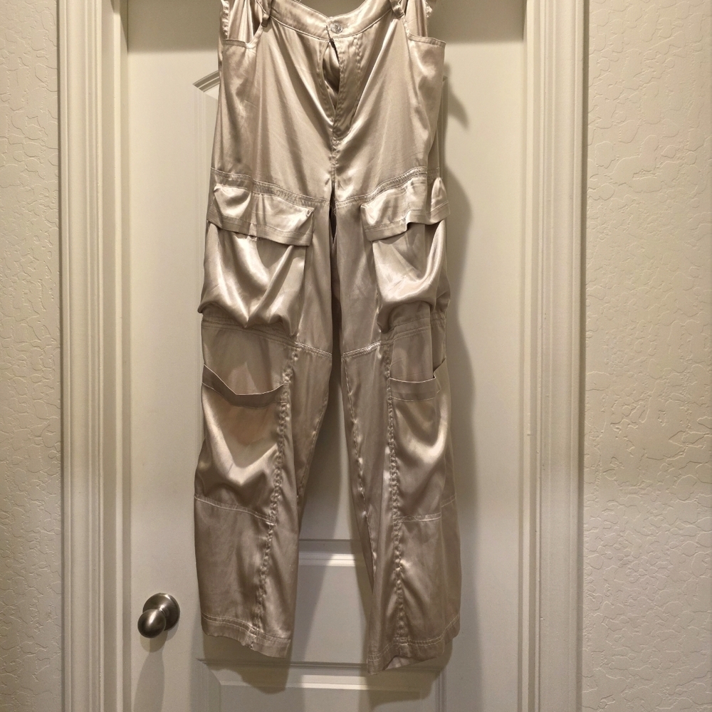 Madden Girl Shimmering Cream Jumpsuit